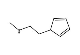 2-(cyclopenta-2,4-dien-1-yl)-N-methylethan-1-amine structure